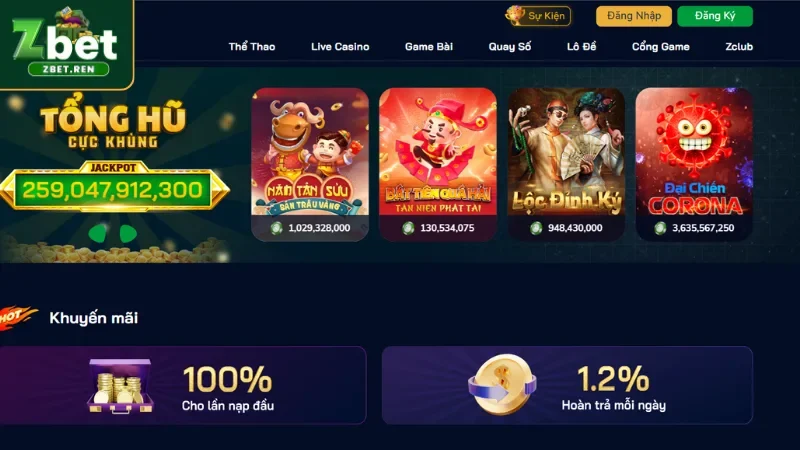 Đăng ký ZBET để tham gia kho game đa dạng